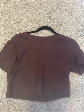 Kyodan Brown Cropped Gym Top